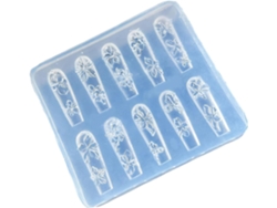 Molde De Silicona Elegante Para Decoración De Uñas, Manualidades, Grabado De Dijes Y Relieve De Flores.