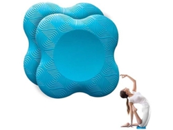 Rodilleras De Yoga Linjou, Antideslizantes Y Duraderas, De Espuma De Poliuretano Ecológica (azul Laguna).