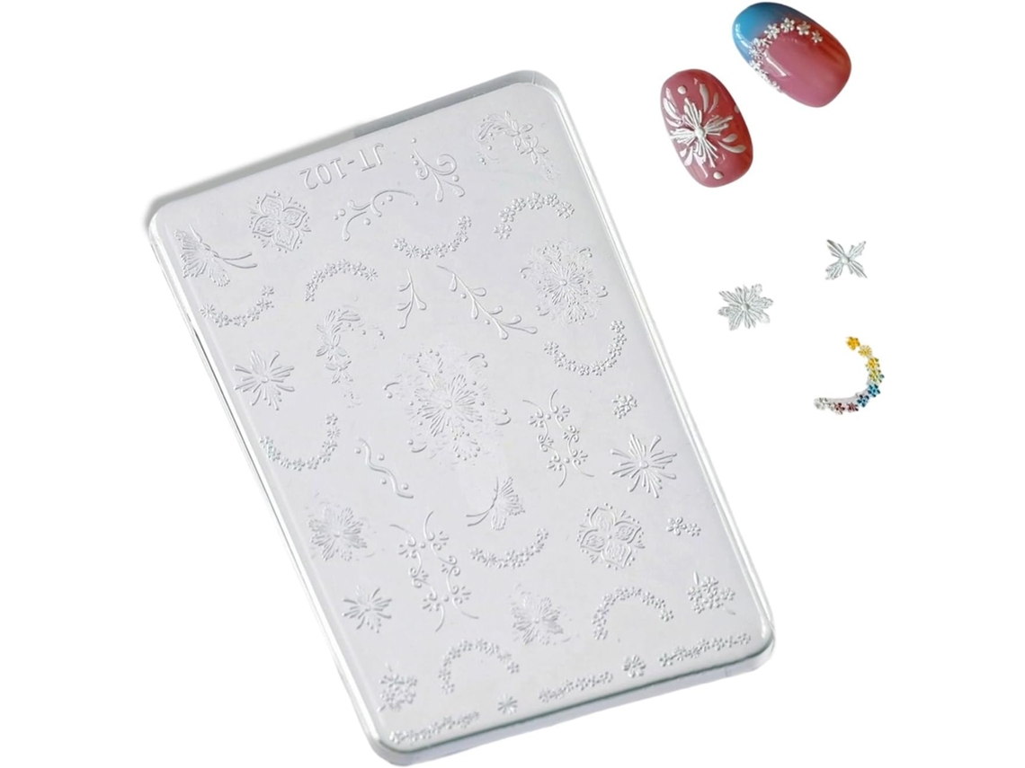 Kit de decoración de uñas de silicona SFUSHOS con diseños de flores y lazos.
