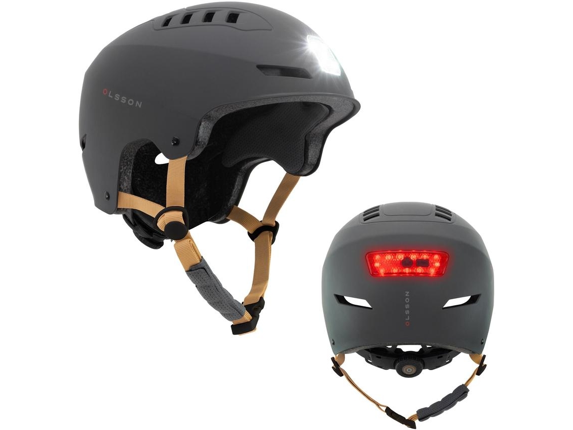 Casco Luz OLSSON URBAN LIGHT - Antracita M/L (55-58cm) Patinete Skate Patines