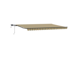 Maison Exclusive - Toldo Retráctil Manual Verde Y Amarillo 500 X 350 Cm Tela