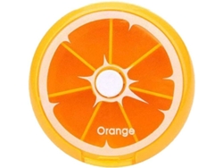 Organizador De Medicamentos Grande De 7 Compartimentos Para 3 Usos Semanales - Naranja