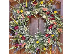 Guirnalda De Flores Silvestres Primavera Verano Para Puerta Exterior Interior 40cm Resistente Al Clima 40 Cm