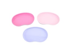 3pcs Prato Decorativo De Aço Inoxidável Empilhável Para Ferramentas De Unha Jóias Maquiagem Rosa E Roxo