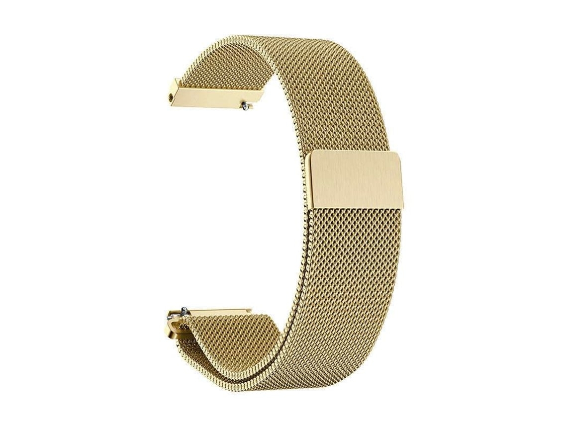 Pulseira Milanesa Para Huawei Gt5/jiaming/samsung, Elegante, 42 Mm, Cor Ouro.
