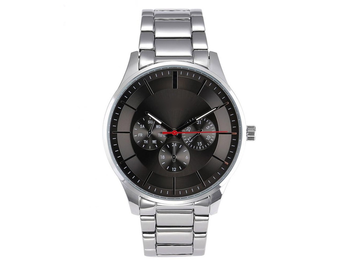 Reloj De Hombre Sencillo Y Elegante De Aleación Con Esfera Redonda Y Movimiento De Cuarzo (marrón Claro Y Negro).