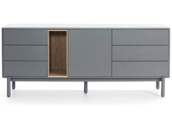 Aparador BAZAR MONDIALE Corvo (Gris - 180x40x76 cm)