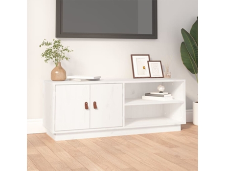 Mueble De Tv VIDAXL Blanco Madera (105x34x40 cm )