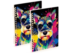 Besportble Juego De Cabeza De Schnauzer En Neón Y Tareas 21,1 X 14,5 Cm Puedes Usar Este Cuaderno De Espira...