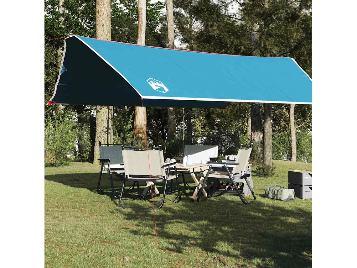 Lona de camping impermeable azul de 500x294 cm
