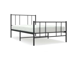 Estructura De Cama VIDAXL Negro Acero (100x190 cm)