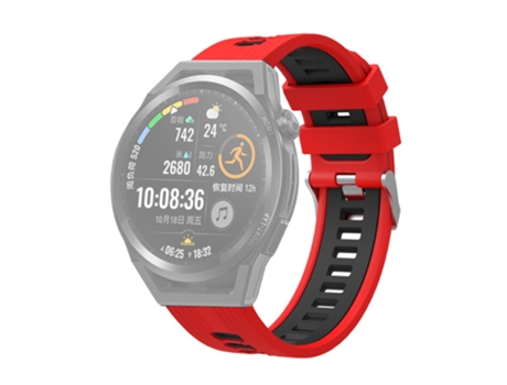 Correa de Silicona bicolor 20mm transpirable ajustable para Samsung Galaxy Watch 5 40mm/44mm/Watch 5 Pro 45mm - rojo/negro
