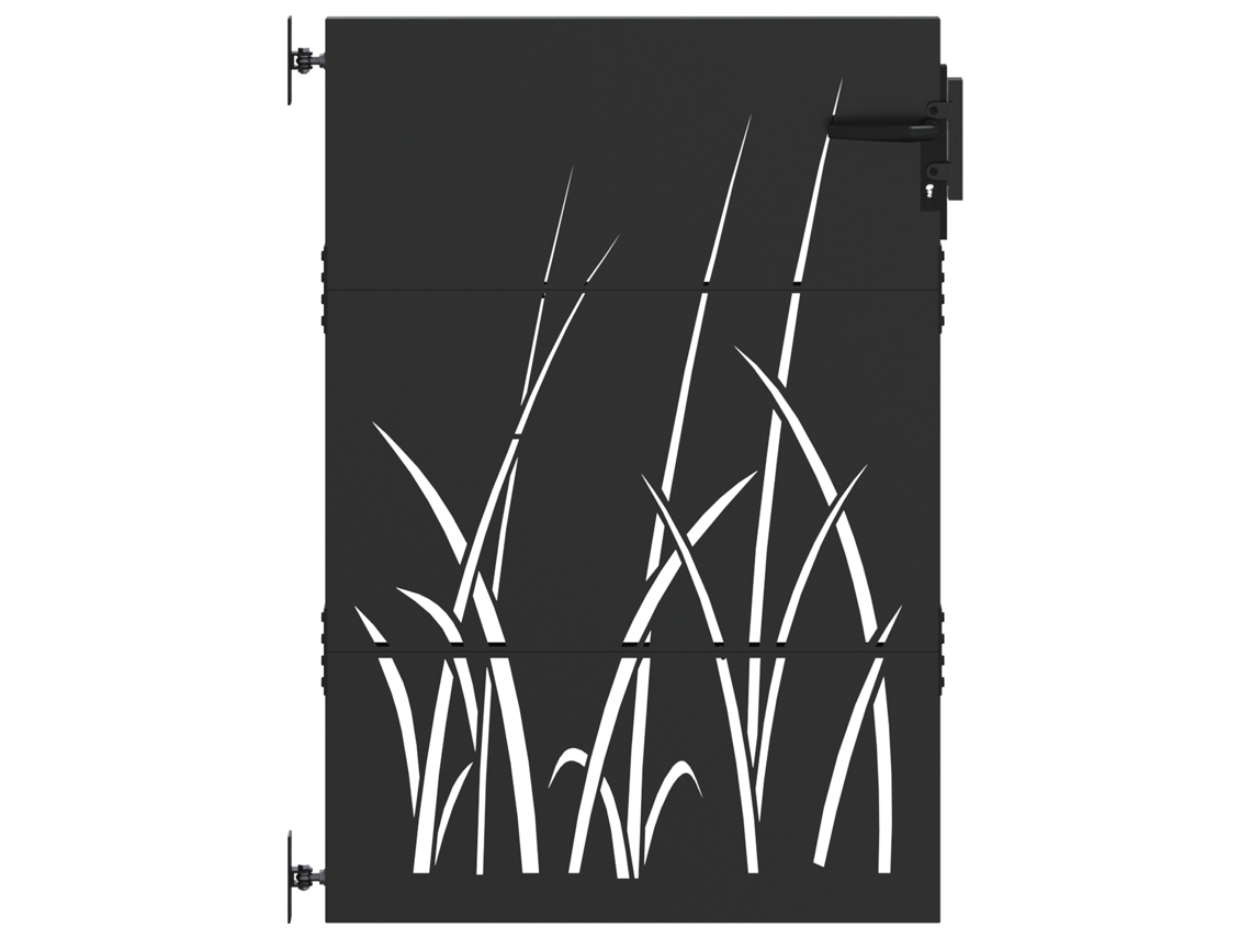 Puertas Vidaxl de acero negro (105 x 125 cm)