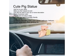 Adorno Pequeño De Cerdito De Resina, Estatua Linda Y Divertida Para El Coche, Dormitorio, Sala De Estar, Oficina.