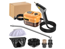 Limpador A Vapor De Alta Temperatura E Alta Pressão De 1500 W, 1200 Ml Com 3 Cabeças De Escova, 6 Modos Ajustáveis,laranja Gertiz
