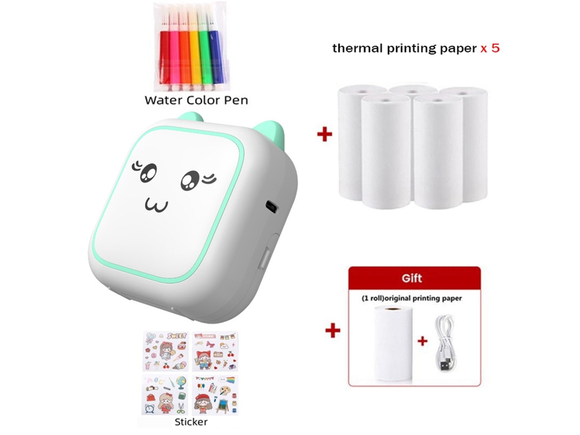 Mini Impresora Térmica Portátil Sin Tinta Impresora Inalámbrica Portátil M5-1 Gertiz