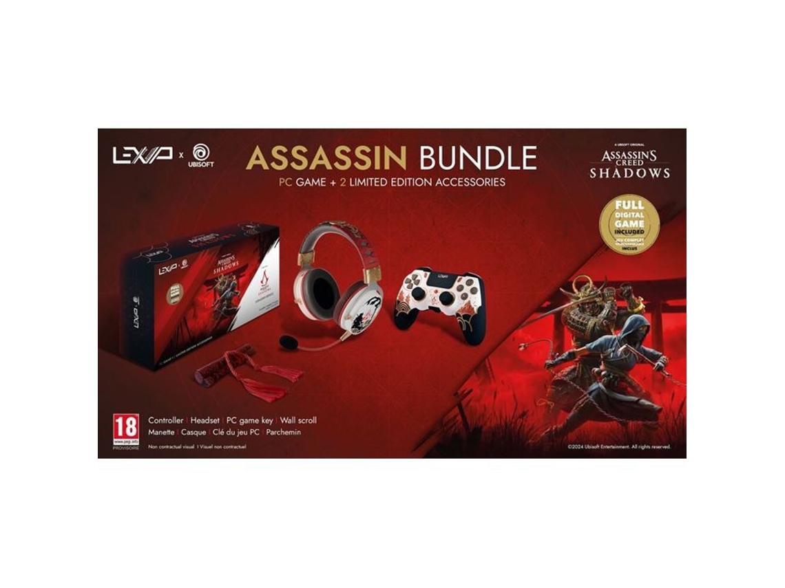 Accesorio Assassins Creed Sombras Headset Con Micrófono Control Con Cable Negro Lexip