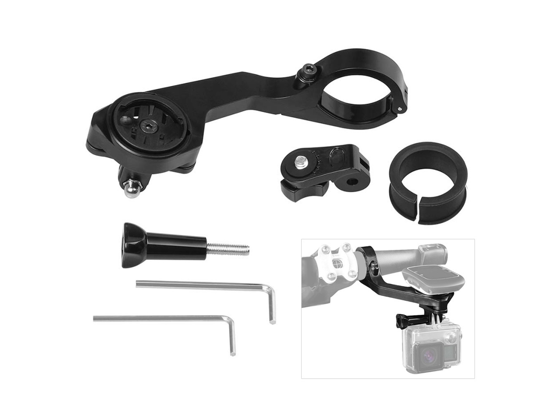 Andoer Soporte Delantero Para Bicicleta 25.4/31.8mm Para Garmin Edge 1000/800/810/200/500/510 Y Gopro