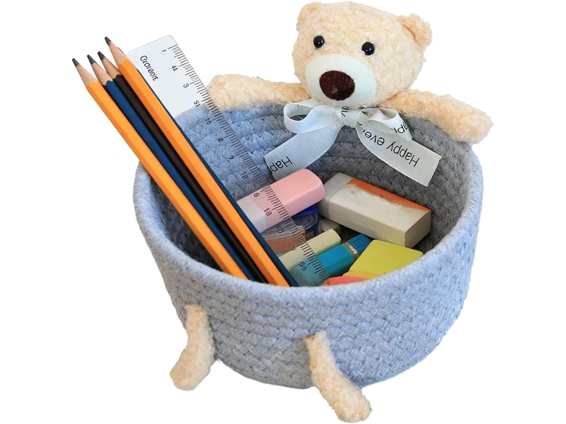 Cesta De Almacenamiento Tejida | Bonita Caja Vacía Con Forma De Animal - Para Decorar Libros