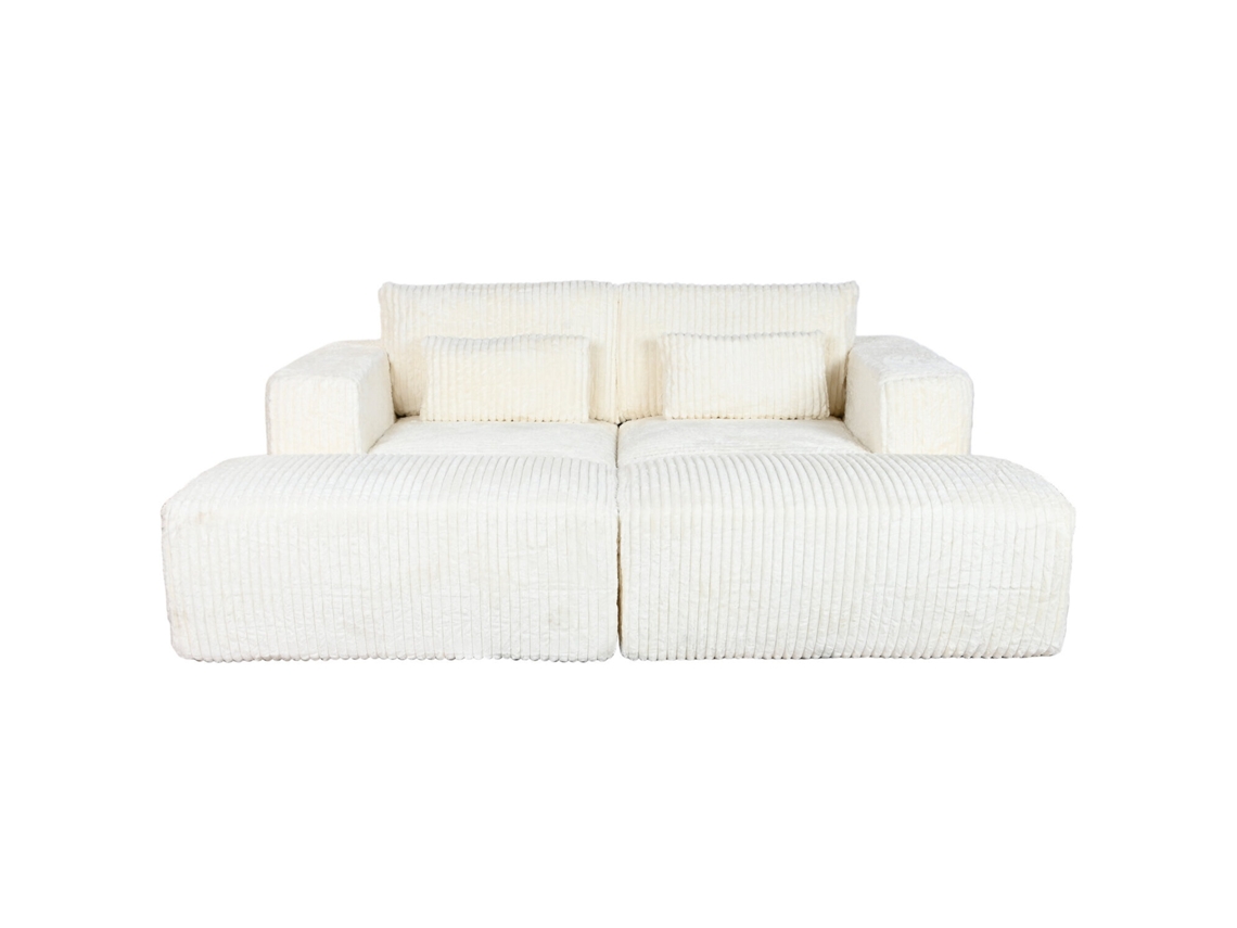 Sofa Poliester Foam Modular Pana Crema 220x158x91cm