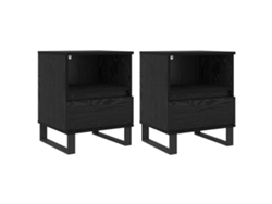 Armario cama de roble negro con cajón MAISON EXCLUSIVE (40x35x50 cm)