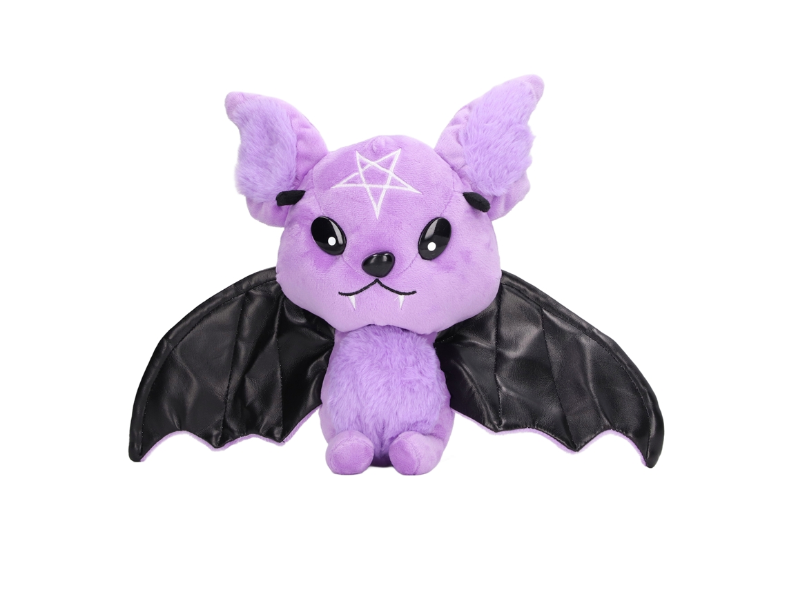 Murciélago de peluche para fiestas de Halloween: Niños, adultos, decoración de mesa, bodas, suave, morado.