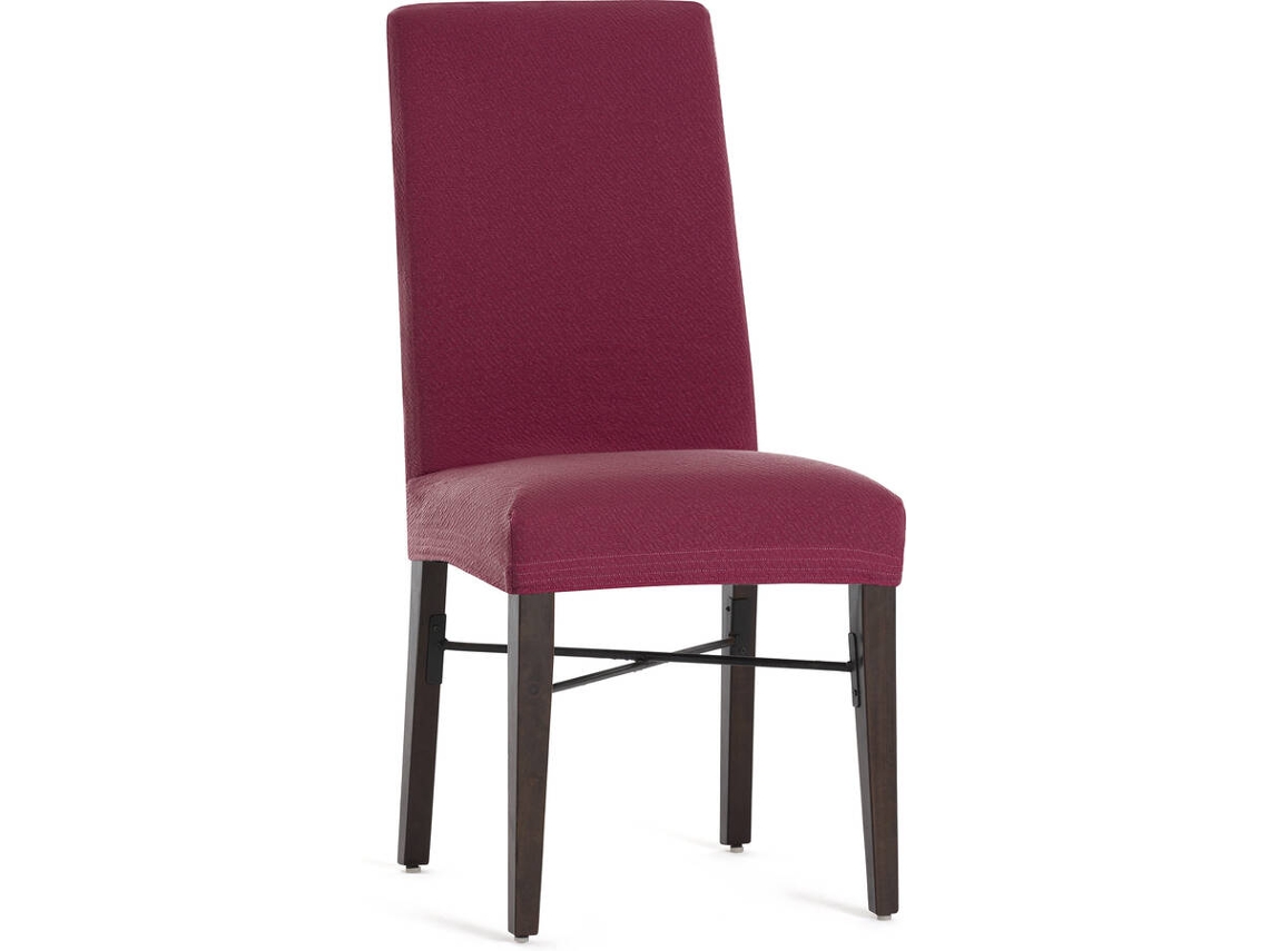 Funda de Silla EYSA Premium Bronx Pack de 2 Fundas Tejido Multielástico (50 x 50 x 55 cm - Poliéster - Burdeos)