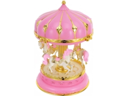 Música Creativa Forma Carrusel Caballo Plástico Giratorio Intermitente Decoración Romántica Escritorio Ideal