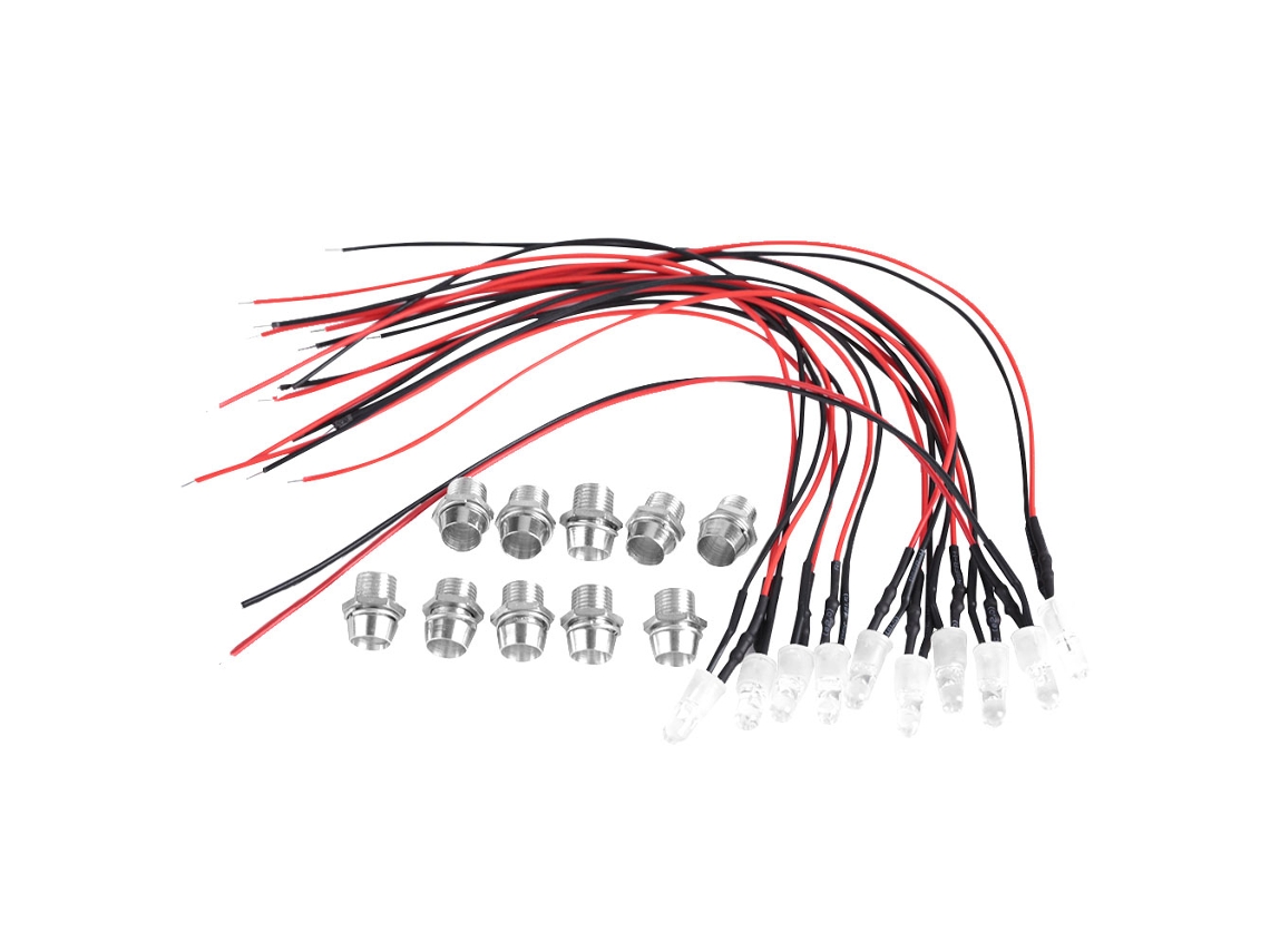 10pcs Bombillas Led 12v 8mm Pre Cableadas Constantes Super Brillantes Transparentes De Agua