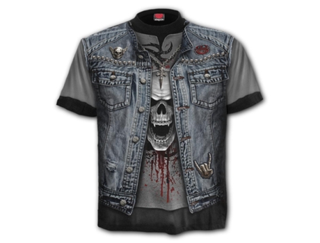 Camiseta Thrash Metal SPIRAL (4XL - Algodn - Negro)