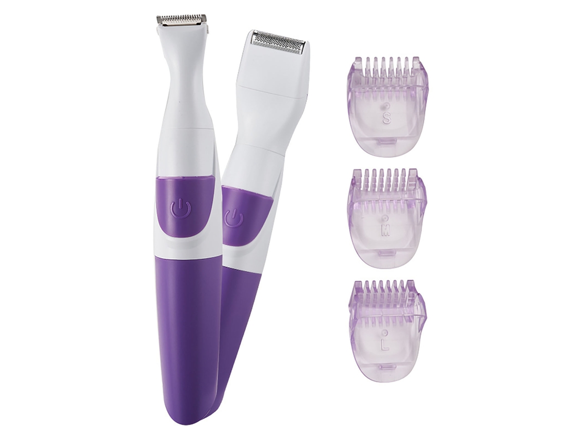 Aparador De Cabelo Feminino 2 Em 1 Sem Fio À Prova De Água Portátil Seguro Para Bikini Roxo