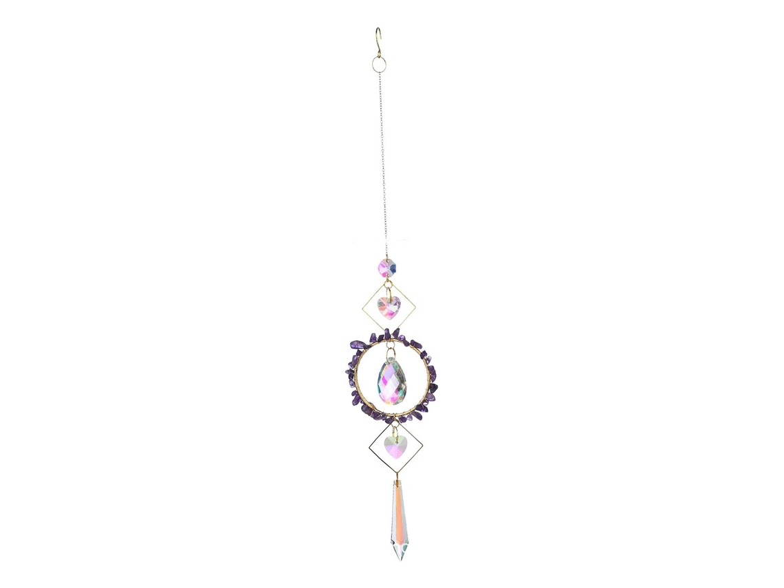 Colgante de prisma de cristal artificial, adorno de Violetaslowmoose