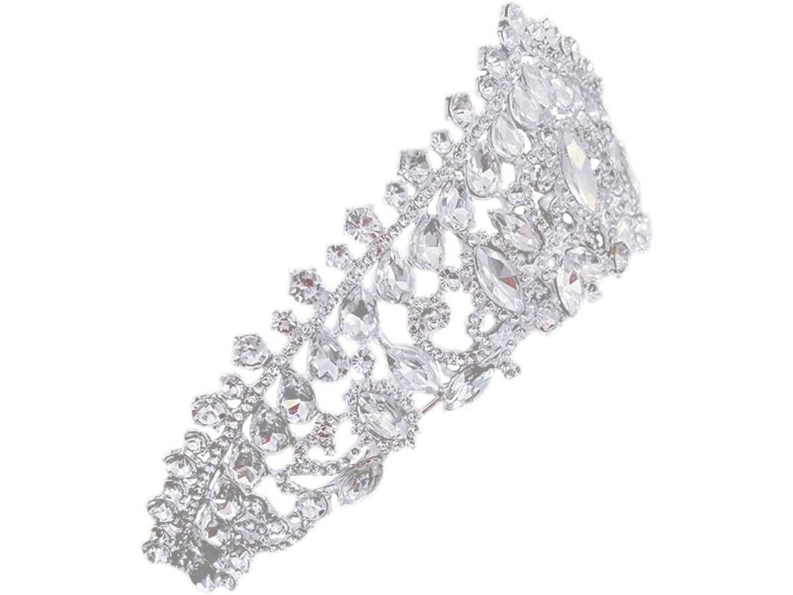 Corona De Boda De Cristal Delicada Nuobesty Para La Novia, Elegante Accesorio Para El Cabello