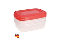 Pack De 5 Táperes Herméticos De Plástico 1l