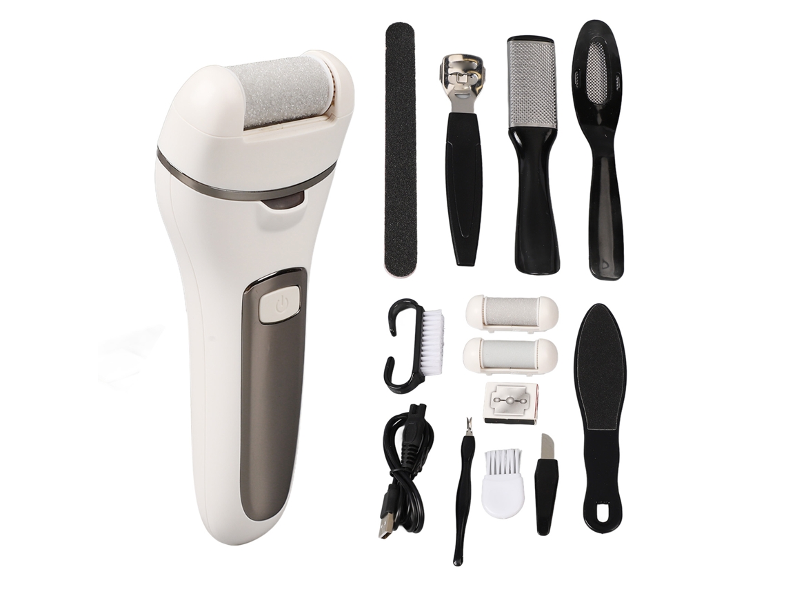 Removedor De Callos Eléctrico Recargable Con 2 Velocidades Y Cepillo De Pies Para Exfoliación Y Pedicura En Casa
