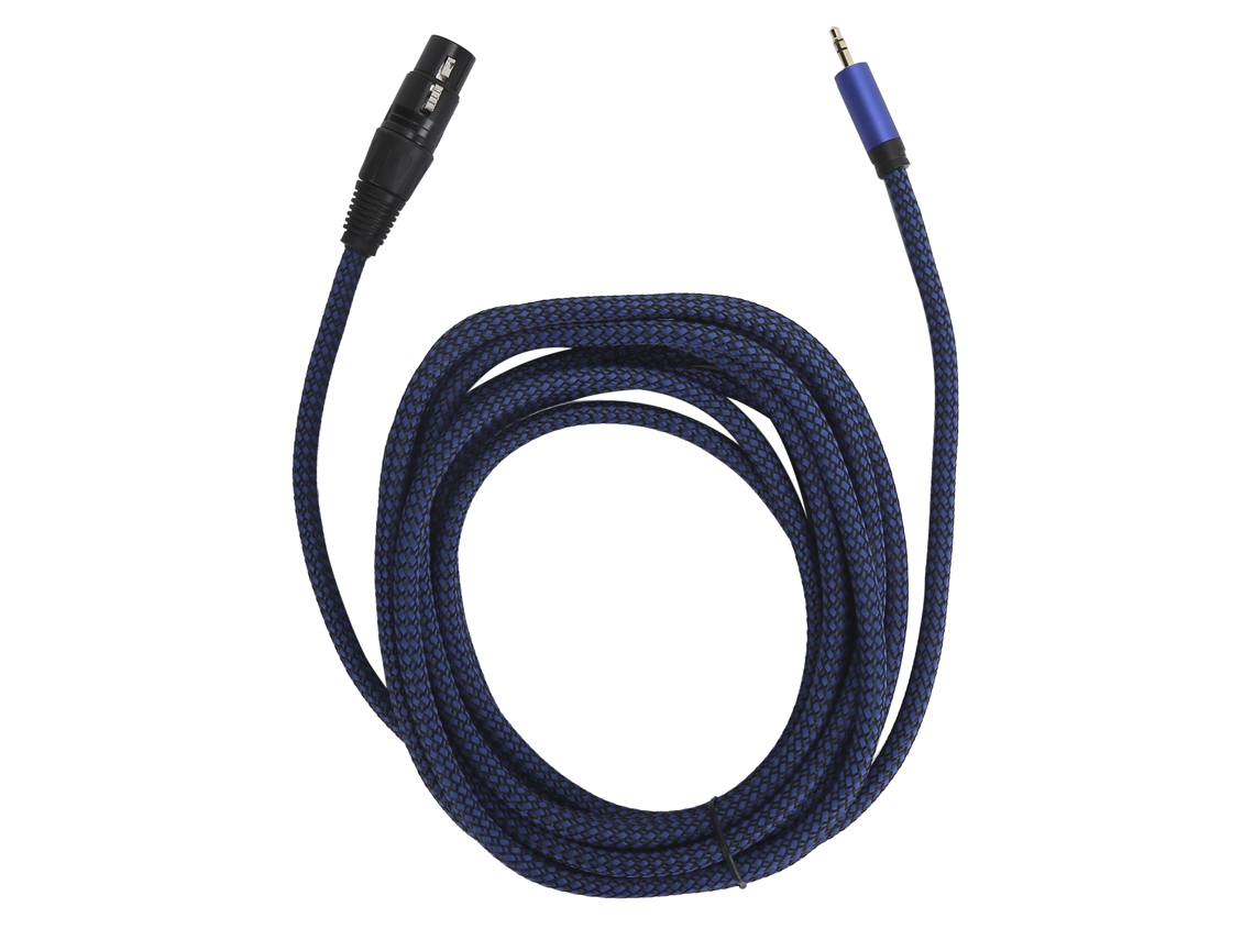 Cabo Xlr Fêmea Para 3.5mm Jack Sinal Balanceado Microfone 24awg 5m Para Estúdio Apresentações Jd6037