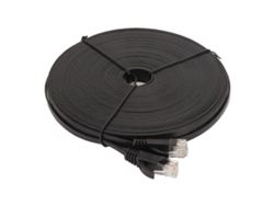 Cabo De Rede Cat6 Gigabit 66 Pés 1000mbps Conector Rj45 Ethernet Para Roteadores Laptops Preto