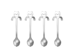 Juego de 4 Cucharas de Café - Gato Abrazando RNEMITERY