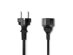 NEDIS Cable de alimentación Conector de alimentación macho Conector de alimentación hembra Niquelado 5,00 M