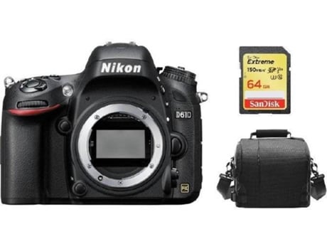 Kit Cámara Réflex NIKON D610 Corpo + Tarjeta SD de 64GB + Funda para cámara