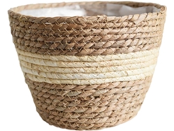 Cesta De Flores Tejida A Mano Para Jardín Interior Y