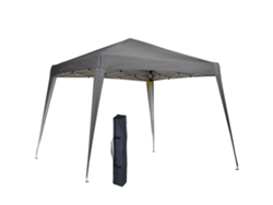 VPMKP - Gazebo de jardín plegable Outsunny 3x3 m acero poliéster impermeable UV bolsa de transporte GRIS