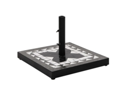 Base De Sombrilla Cuadrada Negro Y Blanco 12 Kg