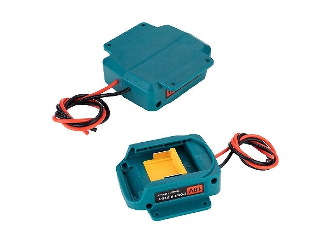 Juego de 2 adaptadores convertidores de batería a 18 V (para bricolaje) con cables de calibre 14 AWG Hengjian
