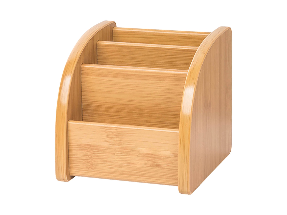 Porta-lápis Madeira Com Múltiplos Compartimentos Organizador De Mesa Para Canetas Lápis E Artigos De Escritório