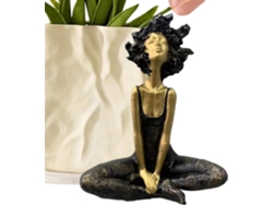 Estatua De Ni A Figura Mujer Africana Meditando Resina Regalo Cumplea Os Para Dormitorio Sala Estar O Estudio