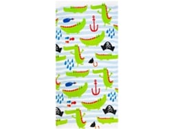 Toalla de playa de microfibra Yuysan para niños, absorbente y de secado rápido, 140 x 70 cm, verde claro, dinosaurio.