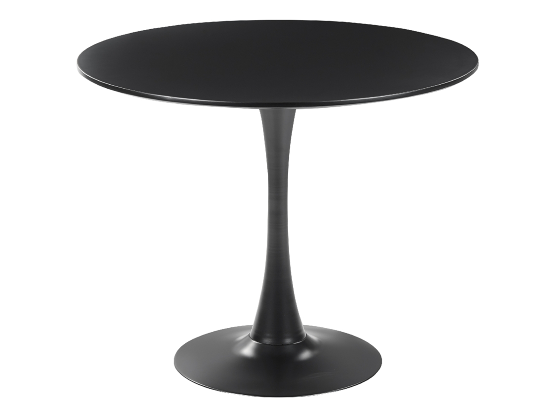Mesa de comedor BELIANI Boca de MDF Negro 90x90x73