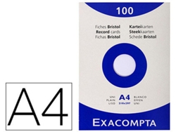 Hojas sobre Cartulina Exacompta Din A4 Blanca 205 Grs Pack de 100 Unidades