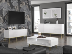 Muebles Tv FURNLUX Classic Ravenna C (Blanco, Madera Contrachapada - 150X42X56 Cm)